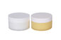 Pale Yellow Face Skin Care 100g Empty Cream Jar With Spoon
