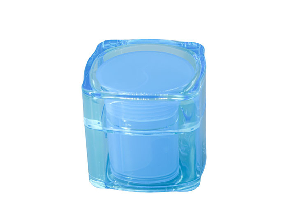 Double Chamber Container Acrylic Cream Jar Clay Skincare Cosmetic Mask Packaging
