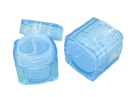 Double Chamber Container Acrylic Cream Jar Clay Skincare Cosmetic Mask Packaging