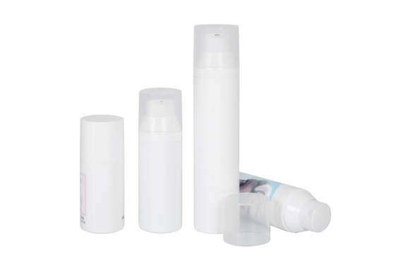 Round Airless Pump Bottle 30ml 50ml 75ml 100ml For Lotion Packaging