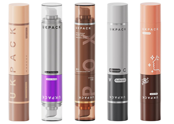 Double-Head Detachable Airless Bottle 15ml+30ml For Base Makeup Liquid Foundation Morning C Evening A Essence