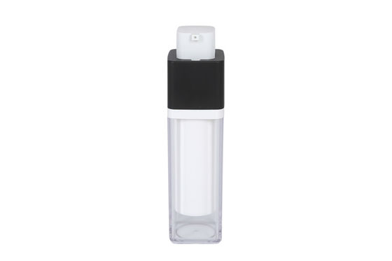 Double Layer Square Acrylic PP 15ml 30ml 50ml Airless Pump Packaging Cosmetic Bottle
